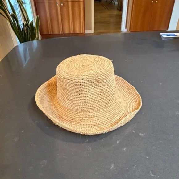 Jenni Kayne Crochet Raffia Sun Hat S/M - Picture 6 of 10